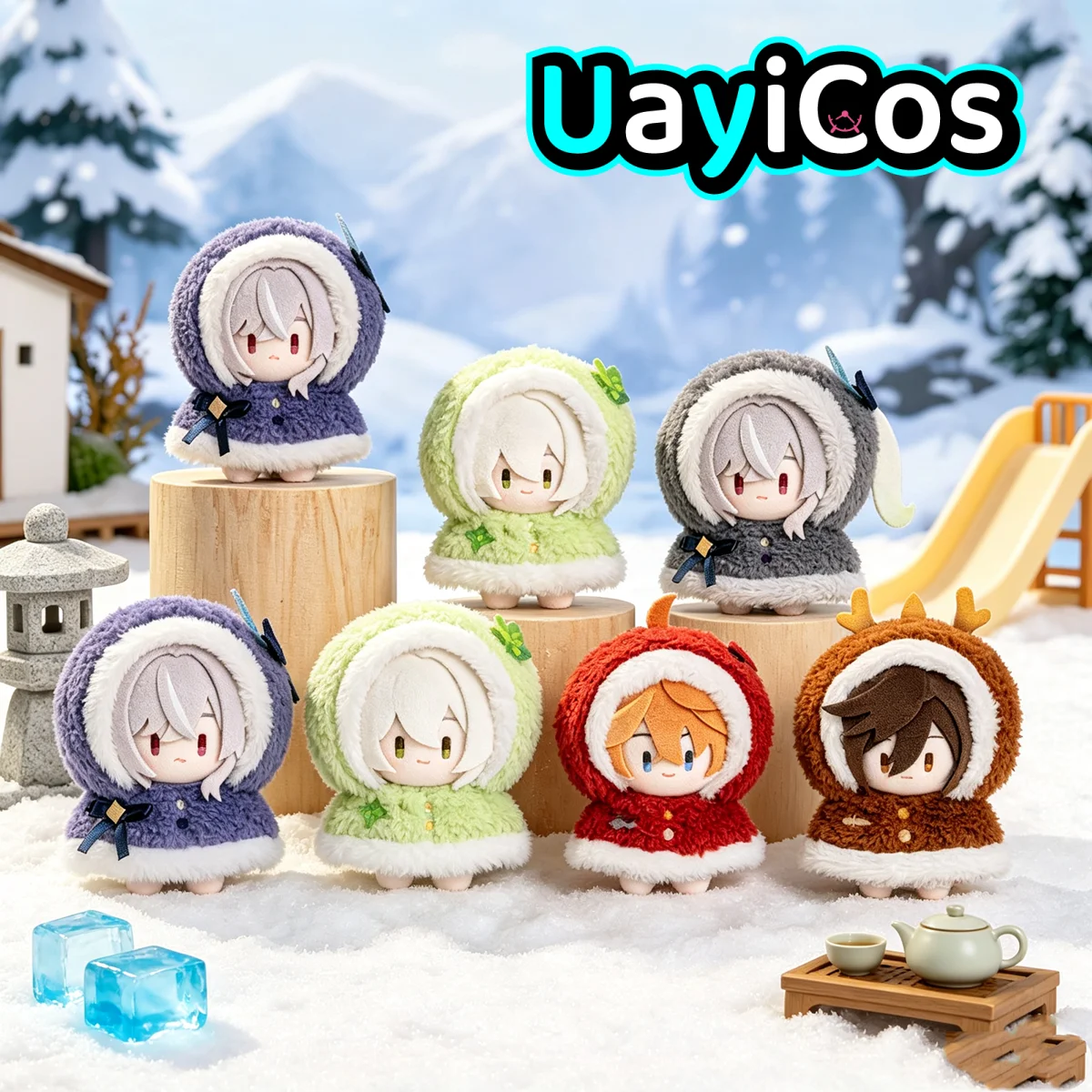 

In Stock Original Genshin Impact Skirk Tartaglia Durin Stuffed Plushies Doll Clothes Keychain Bag Play in the snow series Ani
