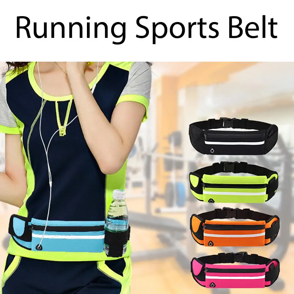 Men Women Running Sports Belt Wasit Pack Pockets Hiking Cycling Outdoor Waterproof Stretch Sports Belt Wasit Pack Pockets