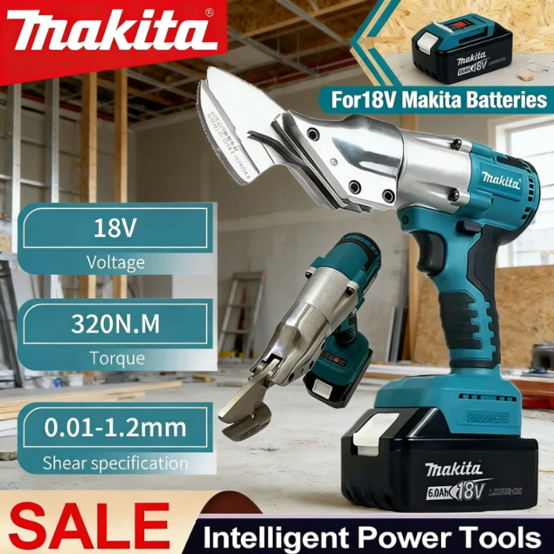 

Makita 18V Electric Brushless Iron Scissors Machine Rechargeable Professional Metal Cutting Tool Sheet Shear Cutter Power Tools