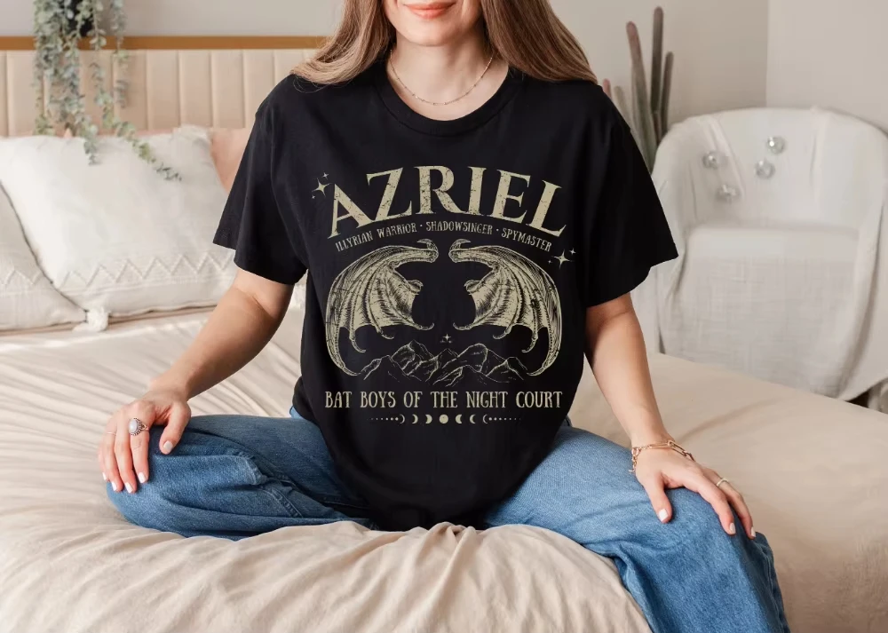 ACOTAR Inspired Azriel T-Shirt Bat Boys Shadowsinger Night Court A Court of Thorns and Roses Shirt Graphic Men Women All-Season