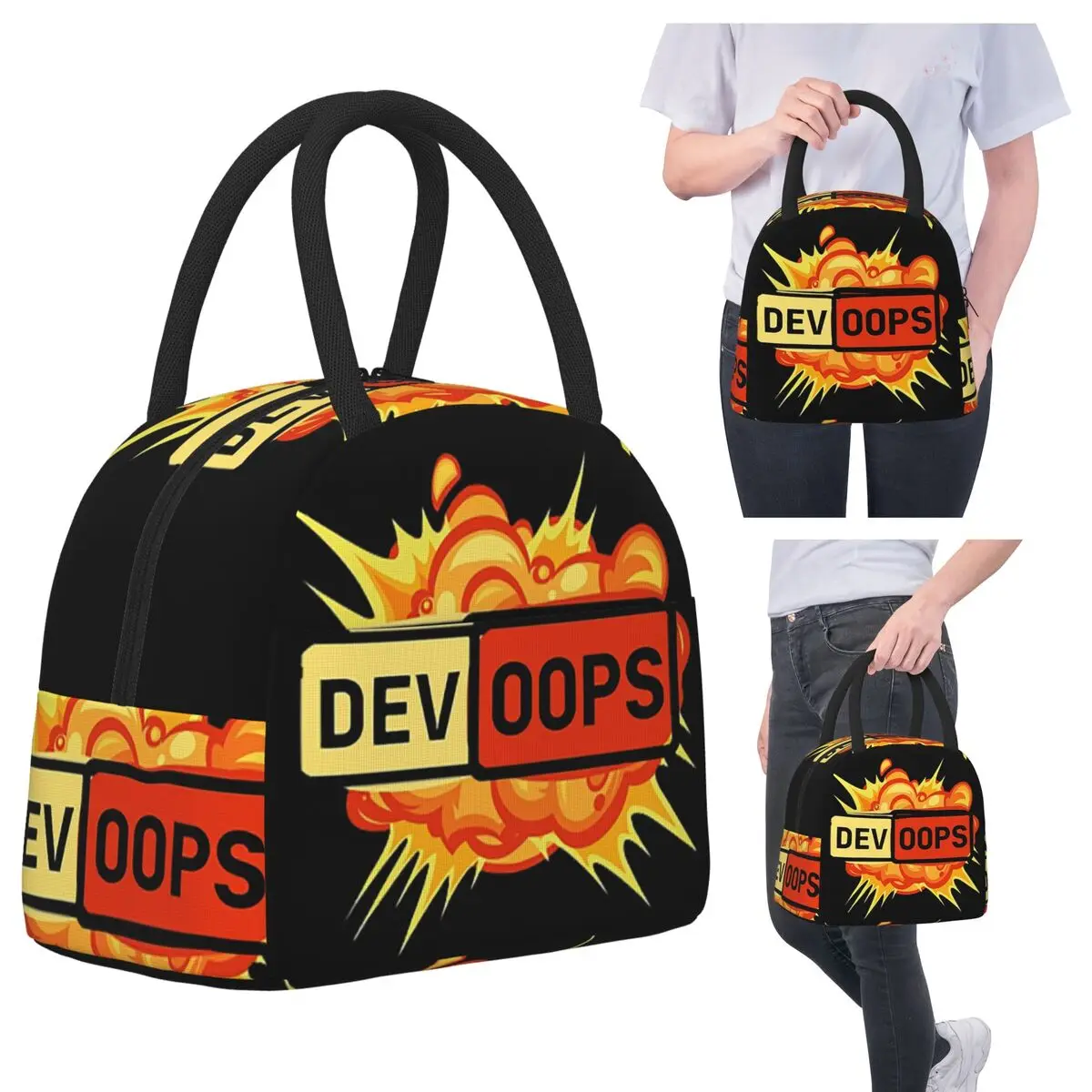 

DevOops DevOps наклейка изолированная сумка для обеда для женщин офисный холодильник термоящик для еды сумка герметичные коробки для завтрака контейнер
