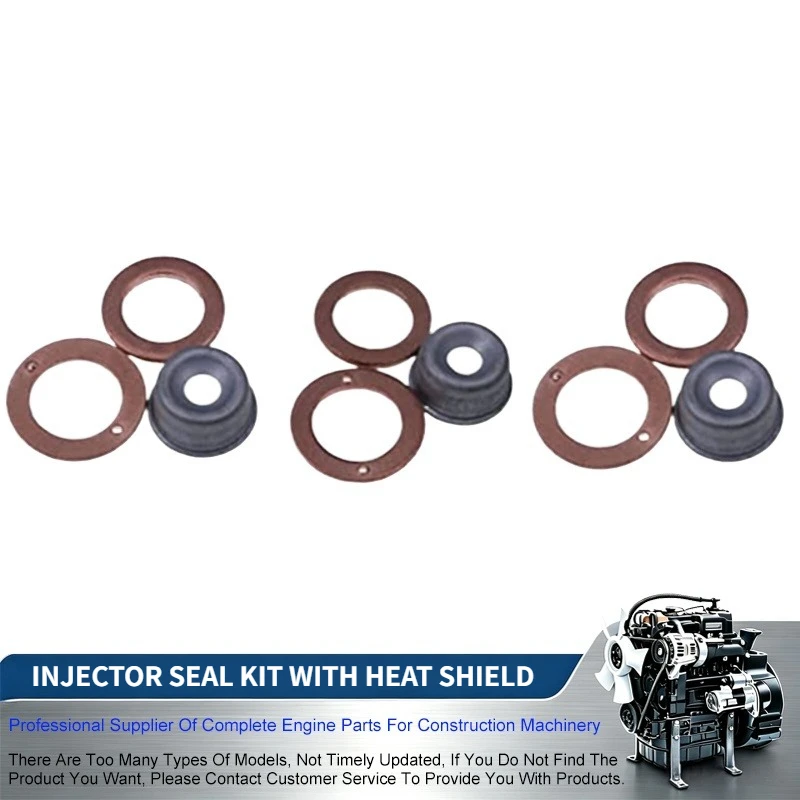 554051 557352 5001225 Injector Seal Kit With Heat Shield for Kubota Engine D1105 D1105-E4B