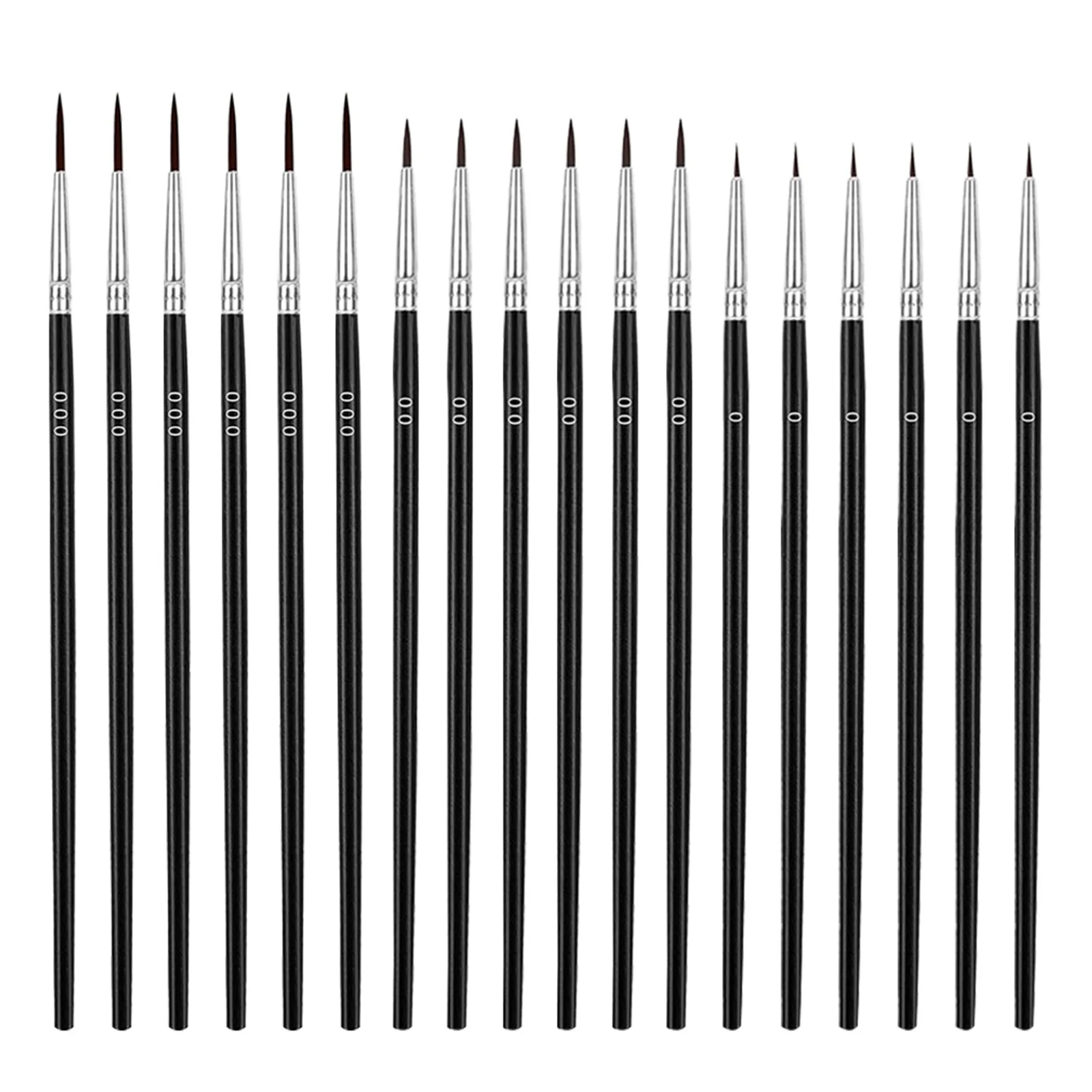 30 pçs conjunto de escova de arte em miniatura detalhe pincéis ferramentas de pintura fina para aquarela guache acrílico pintura a óleo escova