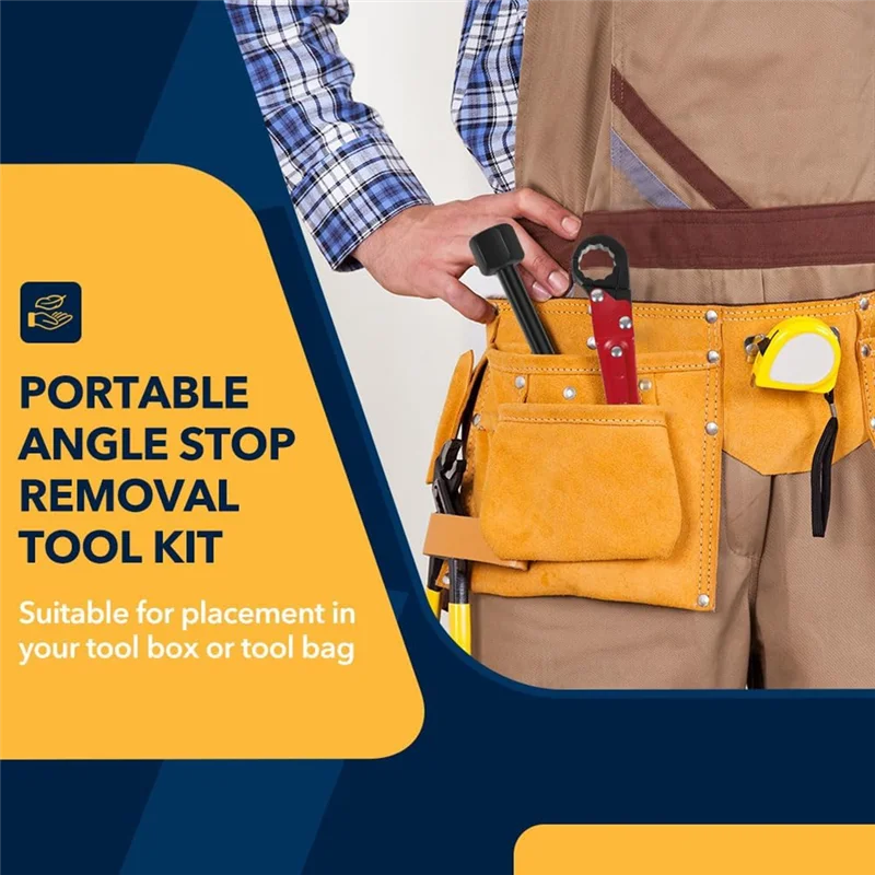 

ABLJ Plumbing Tools, Useful Angle Wrench Set, Plumbers Wrench Angle Stop Wrench Set Makes Plumbing Jobs Easier