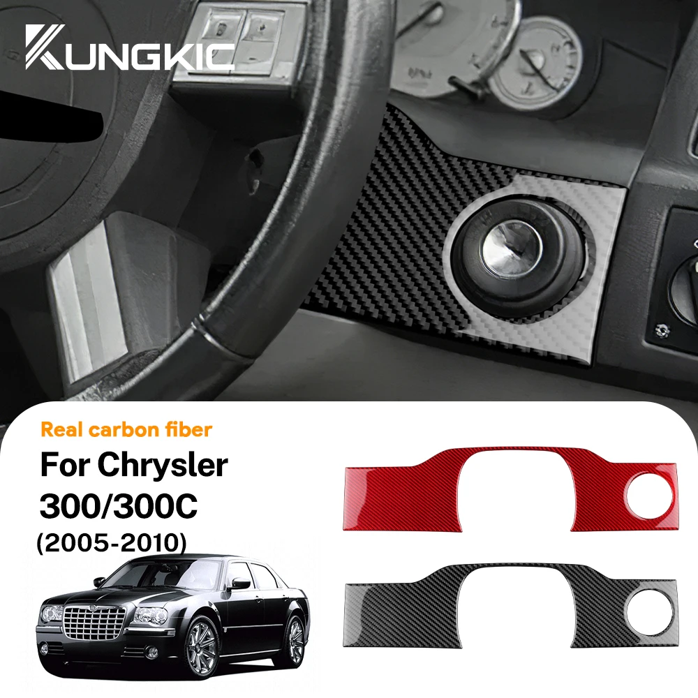 

Real Soft Carbon Fiber Sticker For Chrysler 300 300C 2005 2006 2007 2008 2009 2010 Below Speedometer Keys Frame Interior Trim