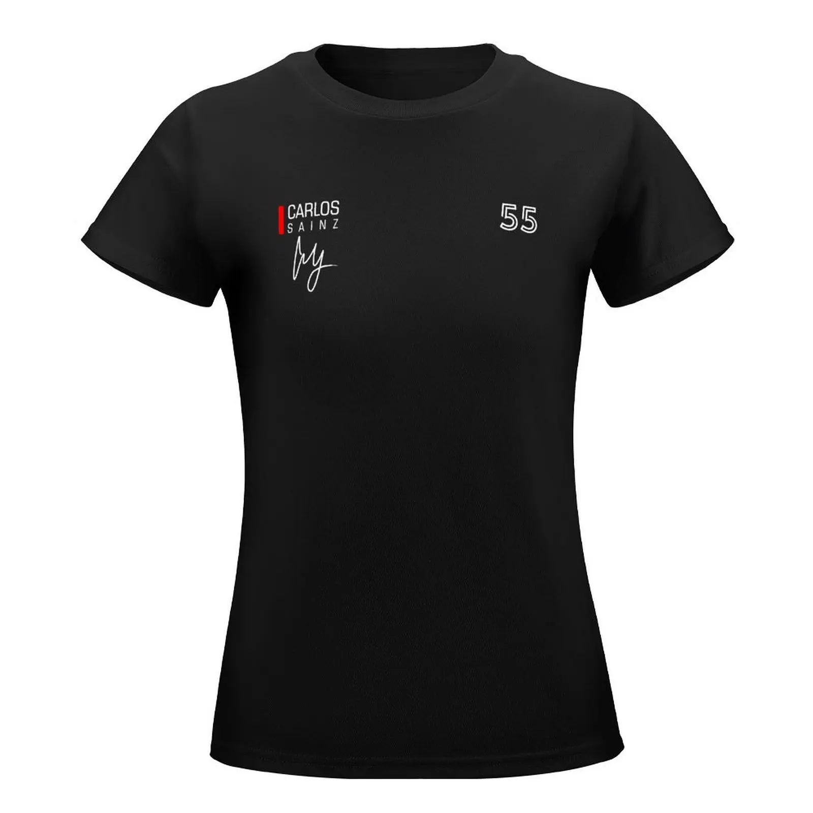 Carlos Sainz T-Shirt Female clothing Aesthetic clothing workout t shirts for Women