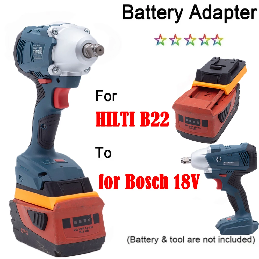 

Battery Convert Adapter for HILTI 22V B22 Volt CPC Lithium Battery to for BOSCH 18V Power Tool Accessories (Only Adapter）