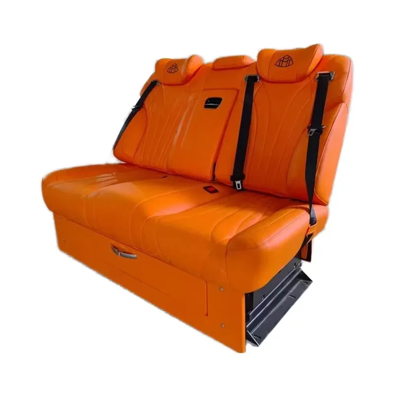 Factory Hot Selling Luxury VIP Leather Rear Seat Sofa Bed Modified Car Seats for Sprinter Vito & Alphard Interior Rear Modific