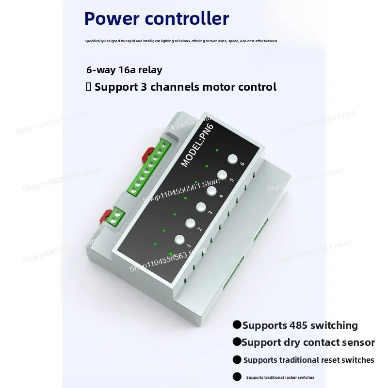6-Way Smart Switch + 3-Way Curtain Motor Controller – Tuya Zigbee APP Remote Home