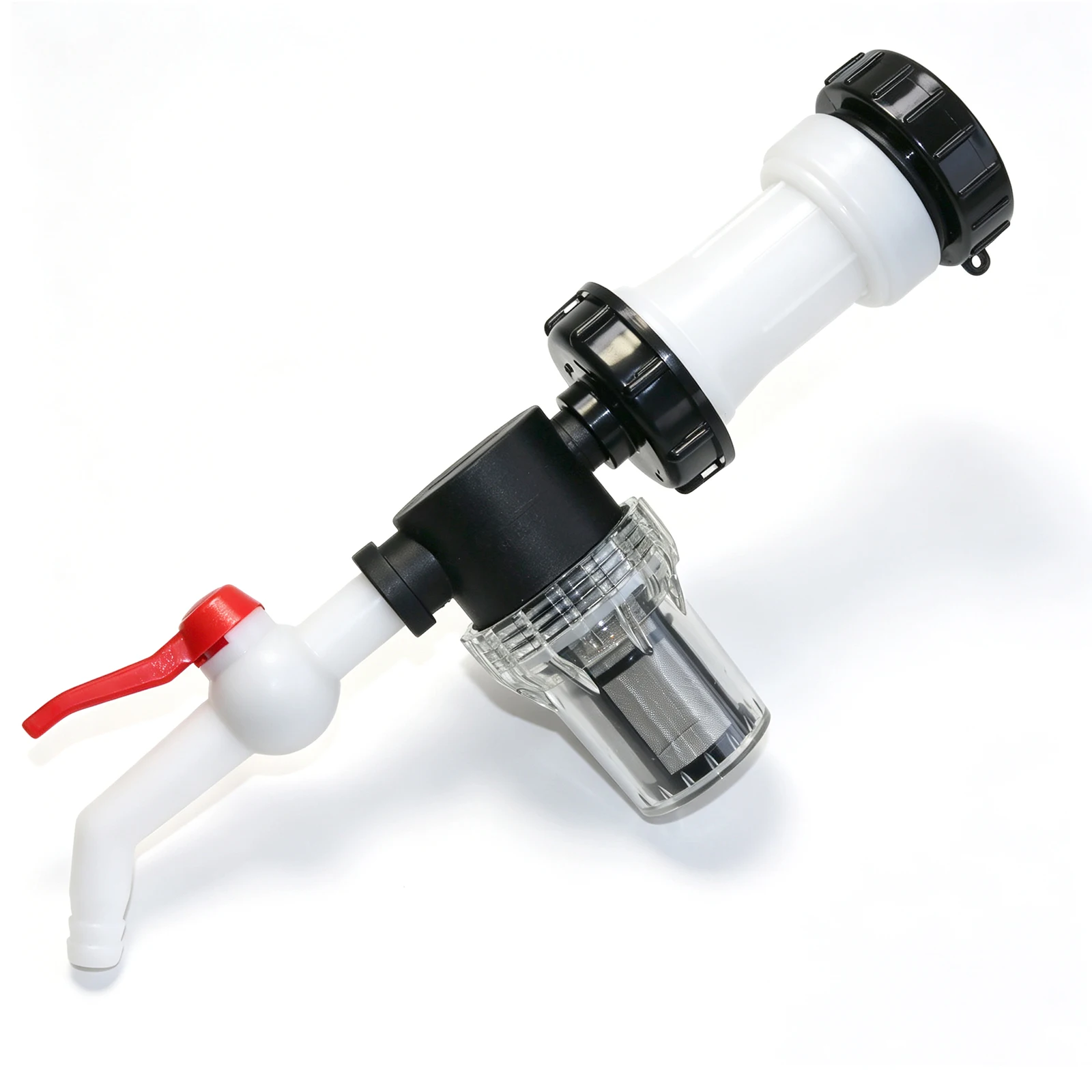 8PcsKit faucet filter set with 1/2 filter, plastic drain valve, rainwater collection garden irrigation water tank accessories
