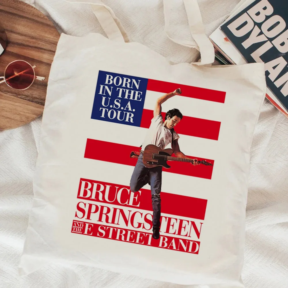 Bruce Springsteen shopping bag shopping shopper jute bag bolsa bag cloth woven sac cabas sacolas