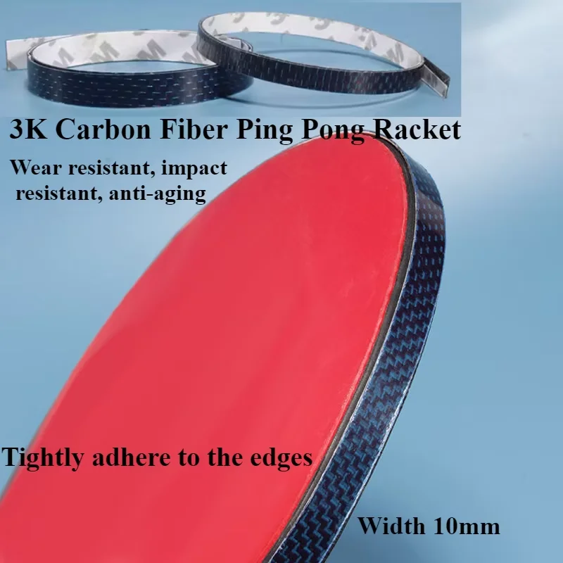 YINHE 1/2/4PC 3K Carbon Fiber Ping Pong Racket Edge Guard Strong 3M Self-adhesive Bottom Plate Wear Resistant & Anti-aging