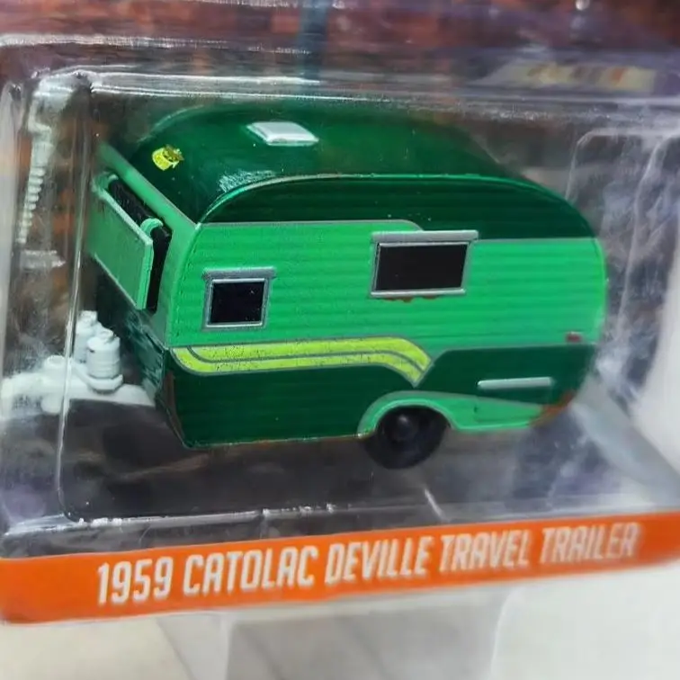

GreenLight 1:64 1959, CATOLAC DEVILLE TRAVEL TRAILER, модель автомобиля из сплава, литье под давлением мини-автомобиль, детская игрушка в подарок