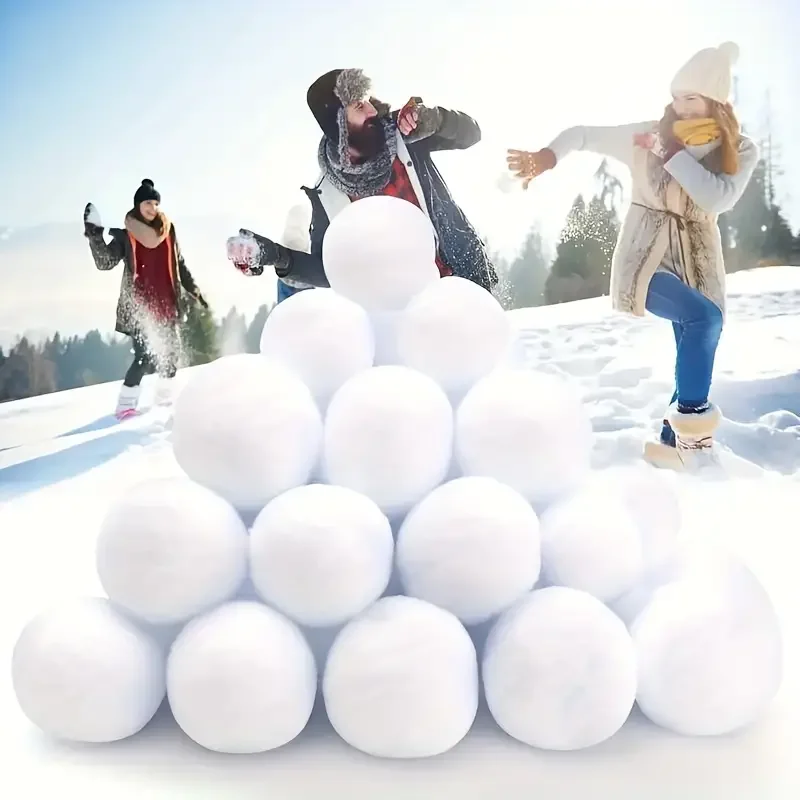 30/60PCS Artificial Soft Snowball Toys Indoor Kids Snow Fight Ball White High Elasticity Plush Ball DIY Christmas Party Ornament