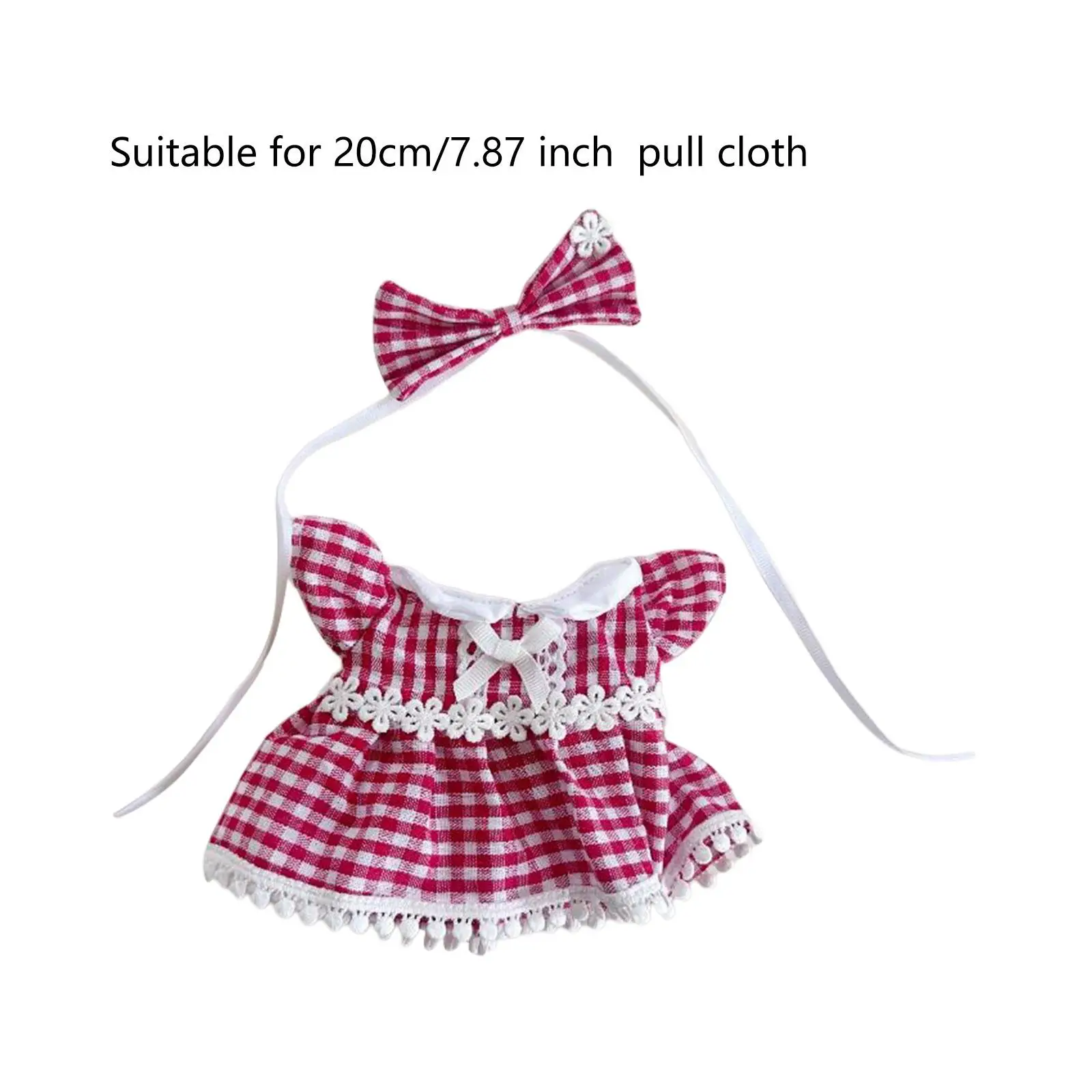 20cm Doll Apparel for Plush Toys, Dress for Stuffed Animals, Accessories