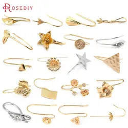 18K Gold Color Brass with Star Earrings Hooks High Quality Diy Jewelry Making Supplies Necklace Earrings Accessories for Women