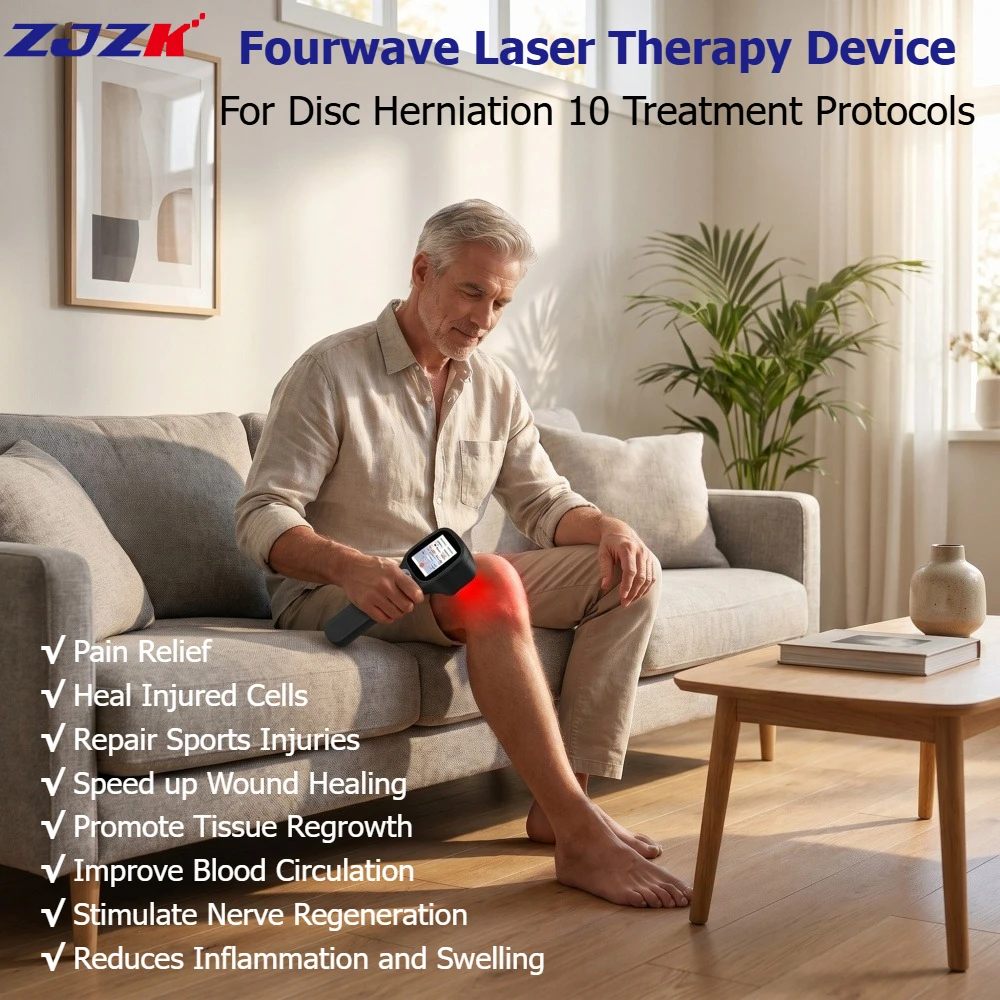 ZJZK 2500mW Class 4 Cold Laser Therapy for Arthritis Pain 650nm 808nm 905nm 980nm Infrared Red Light LLLT Device for Sciatica