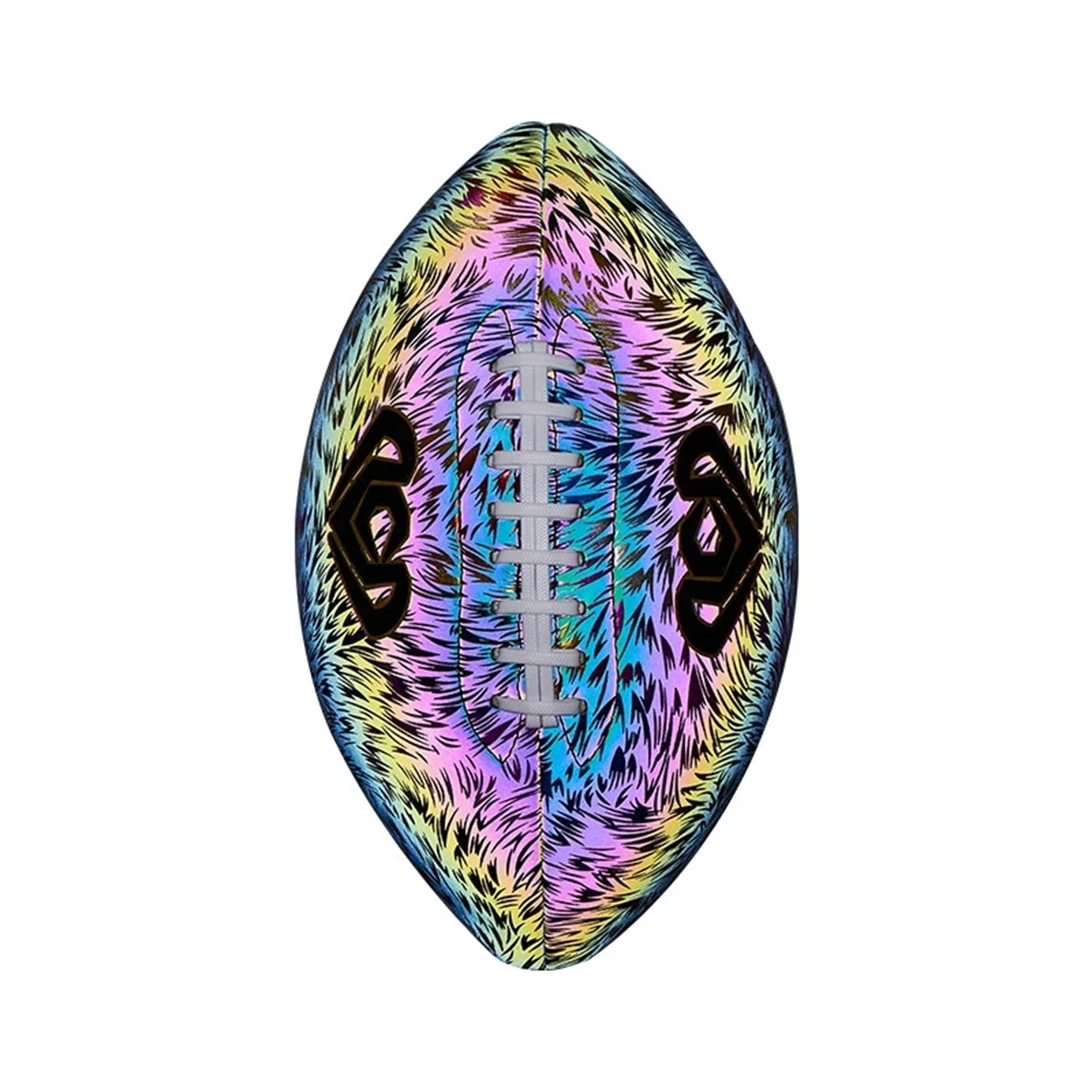 Tech Reflective Technology American Football - Size 9 & 6 Luminescent PU Rugby, Official Competition & Training Balls For Night