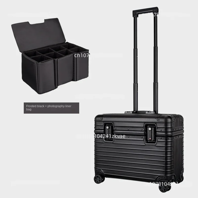 All aluminum magnesium alloy suitcases, men\'s and women\'s suitcases, carry on suitcases, wheel storage boxes