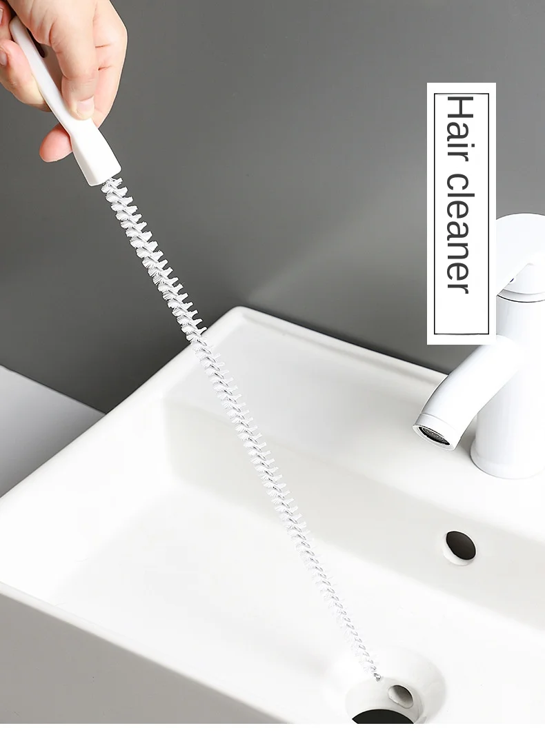 3126 45cm Pipe Dredging Brush Bathroom Hair Sewer Sink Cleaning Brush Drain Cleaner Flexible Cleaner Clog Plug Hole Remover Tool