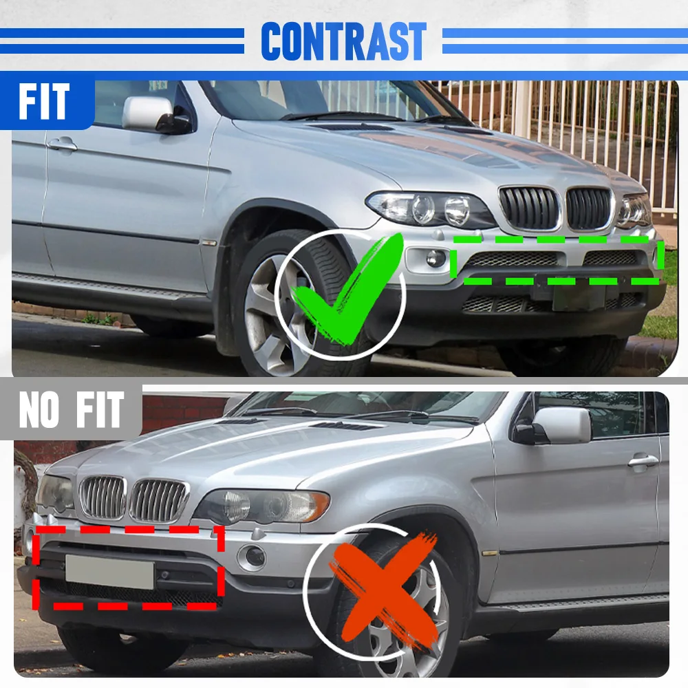 لسيارات BMW X5 E53 تجميل 2004 2005 2006 المصد الأمامي السفلي مصبغة مدخل الشواية استبدال 51117116397 51117116398