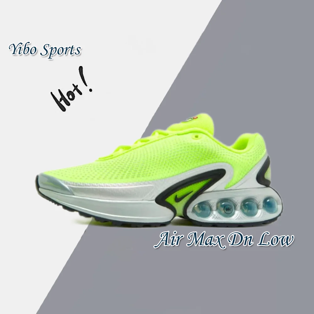 Nike Green Air Max Dn Men's Comfortable Fashion Low Top Casual Running Shock absorbing anti-slip sneakers