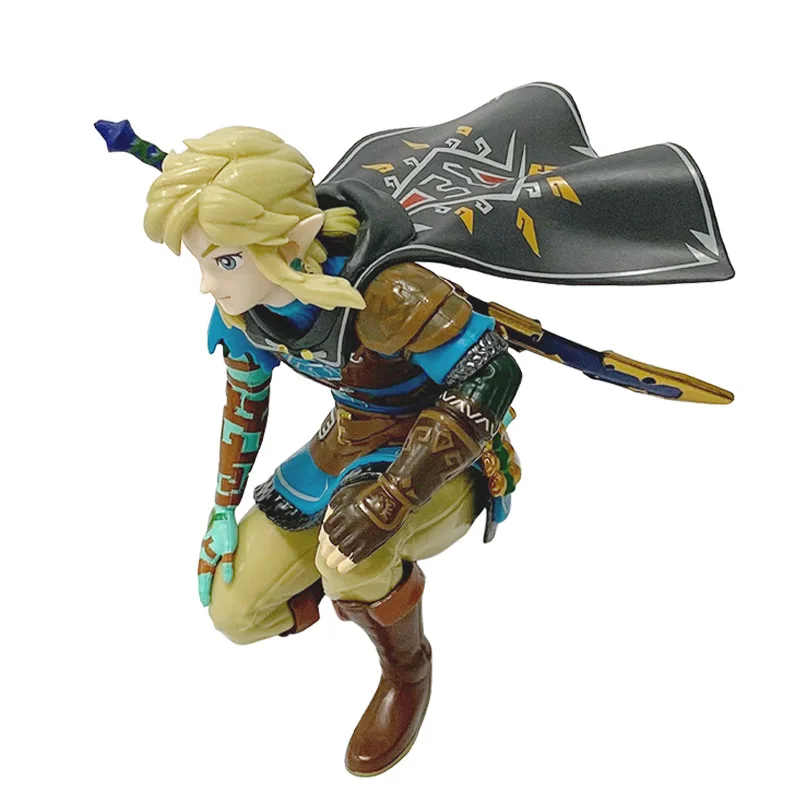 NEWLegend of Zelda Kingdom Tears Squatting Position Link Handmade PVC Model Game Peripheral Handmade Model Doll Desktop Ornament
