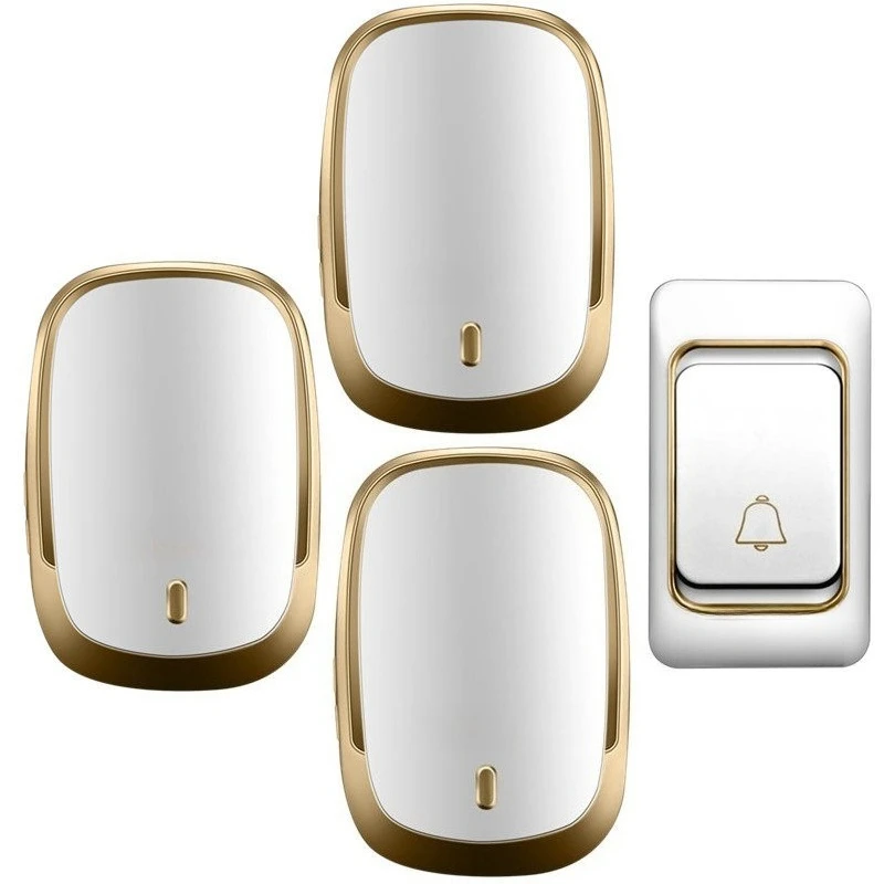 Smart home wireless doorbell, long-distance elderly remote control electronic sensor, one to three rings