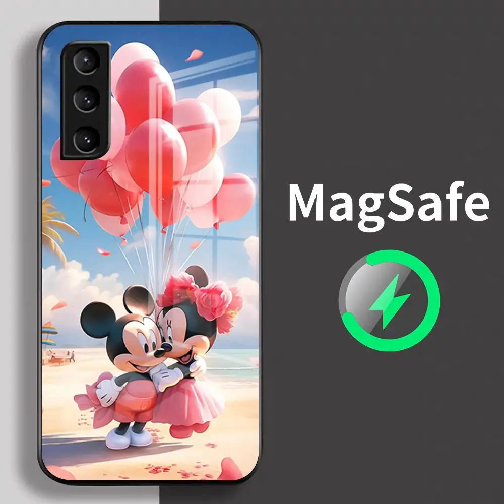D-Disney M-Mickey M-Minnie Phone Case For Samsung S25 S24fe S23 S22 S21 S20fe N20u Ultra Plus Magsafe Glass Phone Case