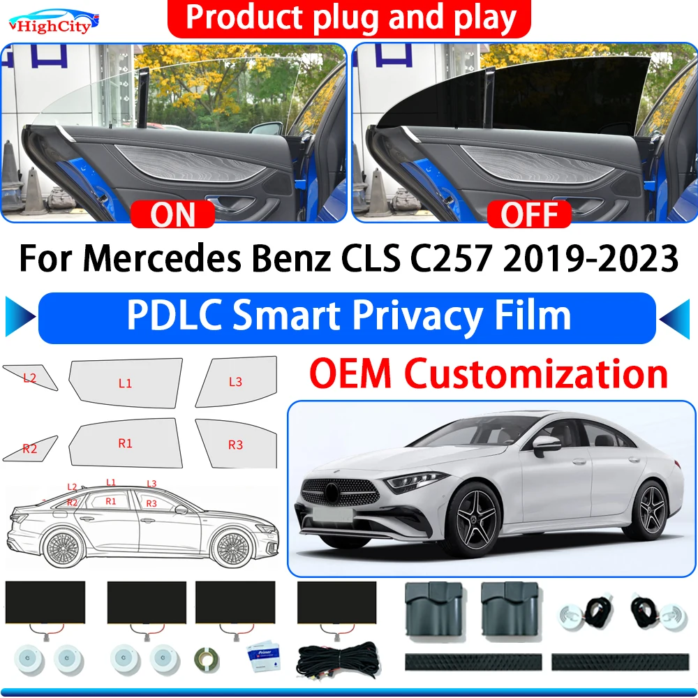 For Mercedes Benz E Class W213 S213 C238 A238 2017-2023 OEM Switchable Electric Smart Privacy Film Polymer Dispersed Film Window