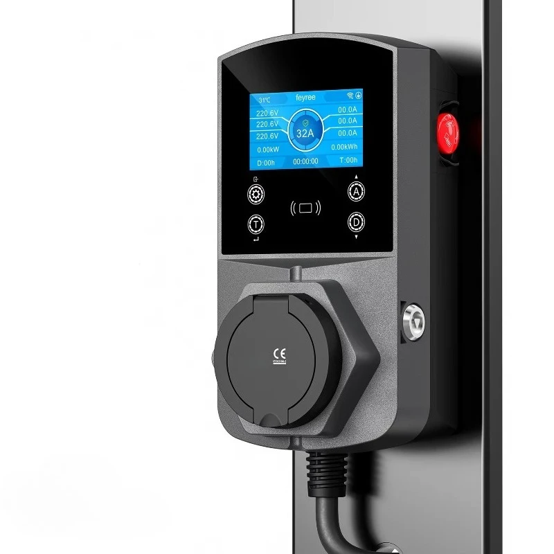 

Feyree 240V 22kw 16A 32A Adjustable Type2 Charging Station for Multiple EV Fast Charger Floor-Mounted Charging Stations