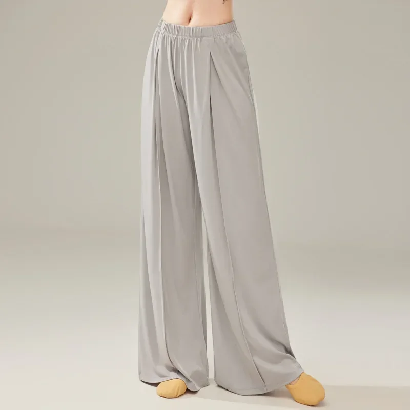 Pantalones de baile, ropa de práctica de danza clásica, pantalones profesionales elegantes de pierna ancha para mujer, ropa de danza moderna, ropa para el cuerpo