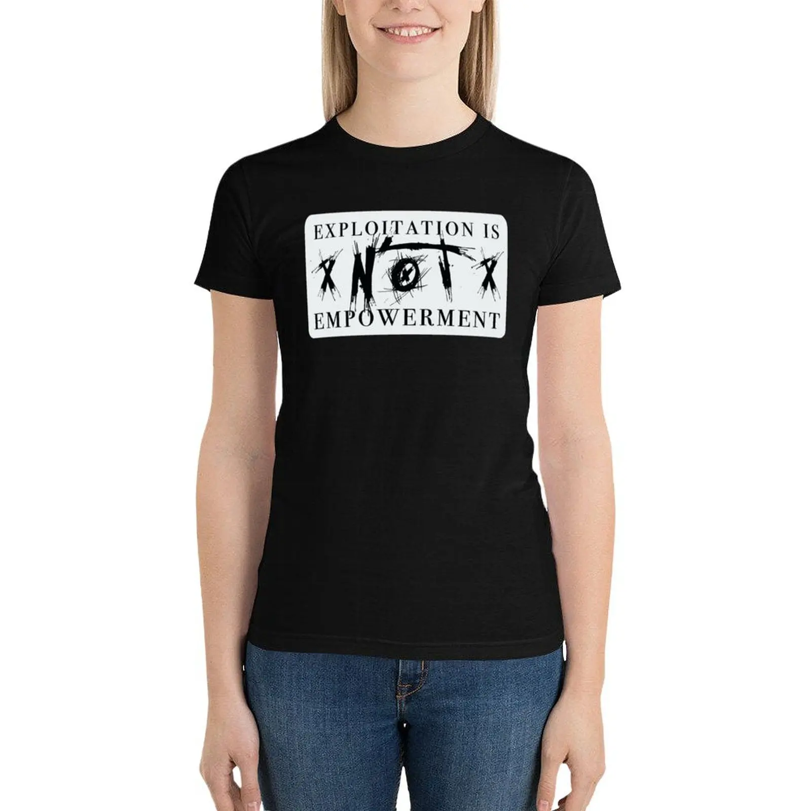 

anti-exploitation T-Shirt shirts graphic tees cute tops anime clothes fashion woman blouse 2024