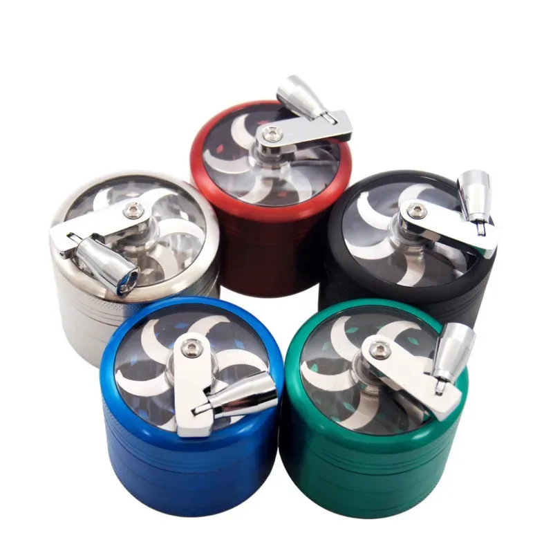 

1pcHerbal Crusher Tobacco Grinder Smoke Grinder Durable Non Deformable Practical Moisture-proof and Simple Hand Cranked Grinder