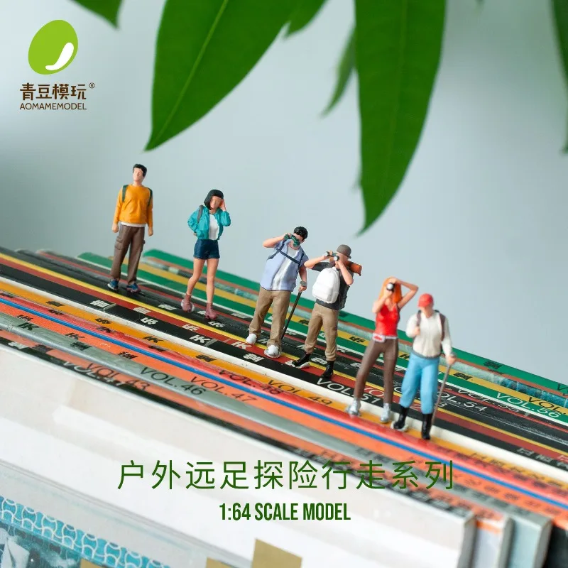 

Миниатюрная модель для фотосъемки: турист с телескопом, рюкзак для мужчин и женщин, реквизит для съемок на песочном столе, масштаб 1:64