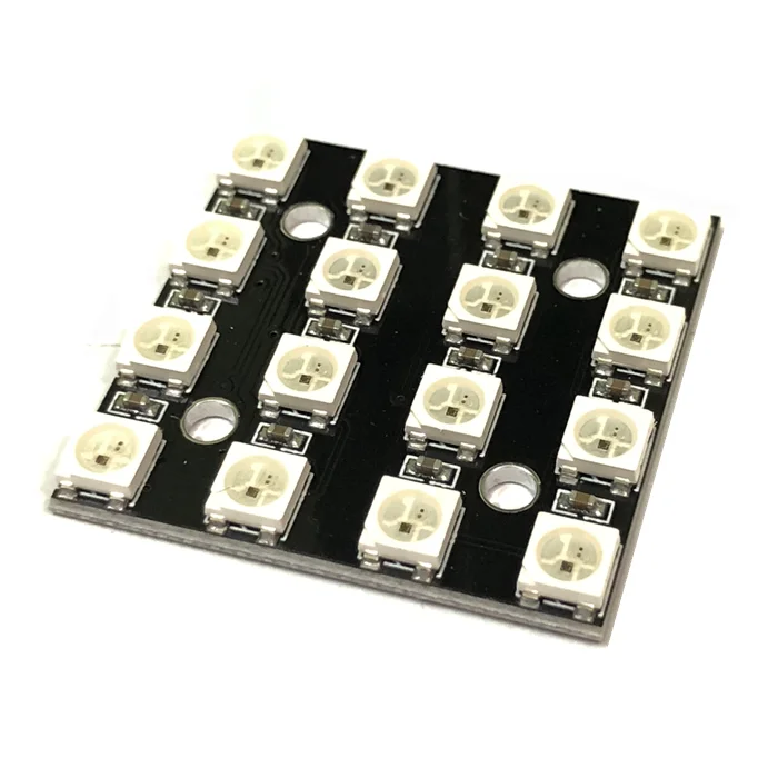 Placa de desarrollo de luz de color de 16 bits, controlador a todo Color, LED RGB de WS2812B-4 x 4 bits