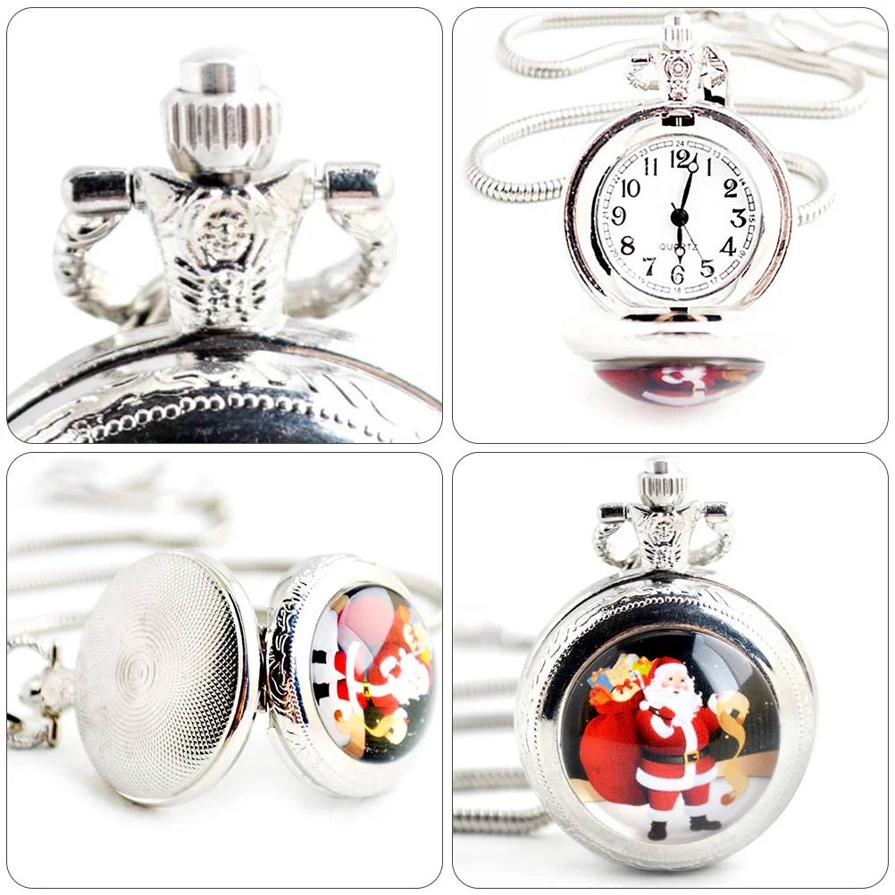 1 قطعة ساعة الجيب براعة ممتازة حية النمذجة بسيطة عملية أرقام كبيرة الوقت عيد الميلاد ساعة الجيب