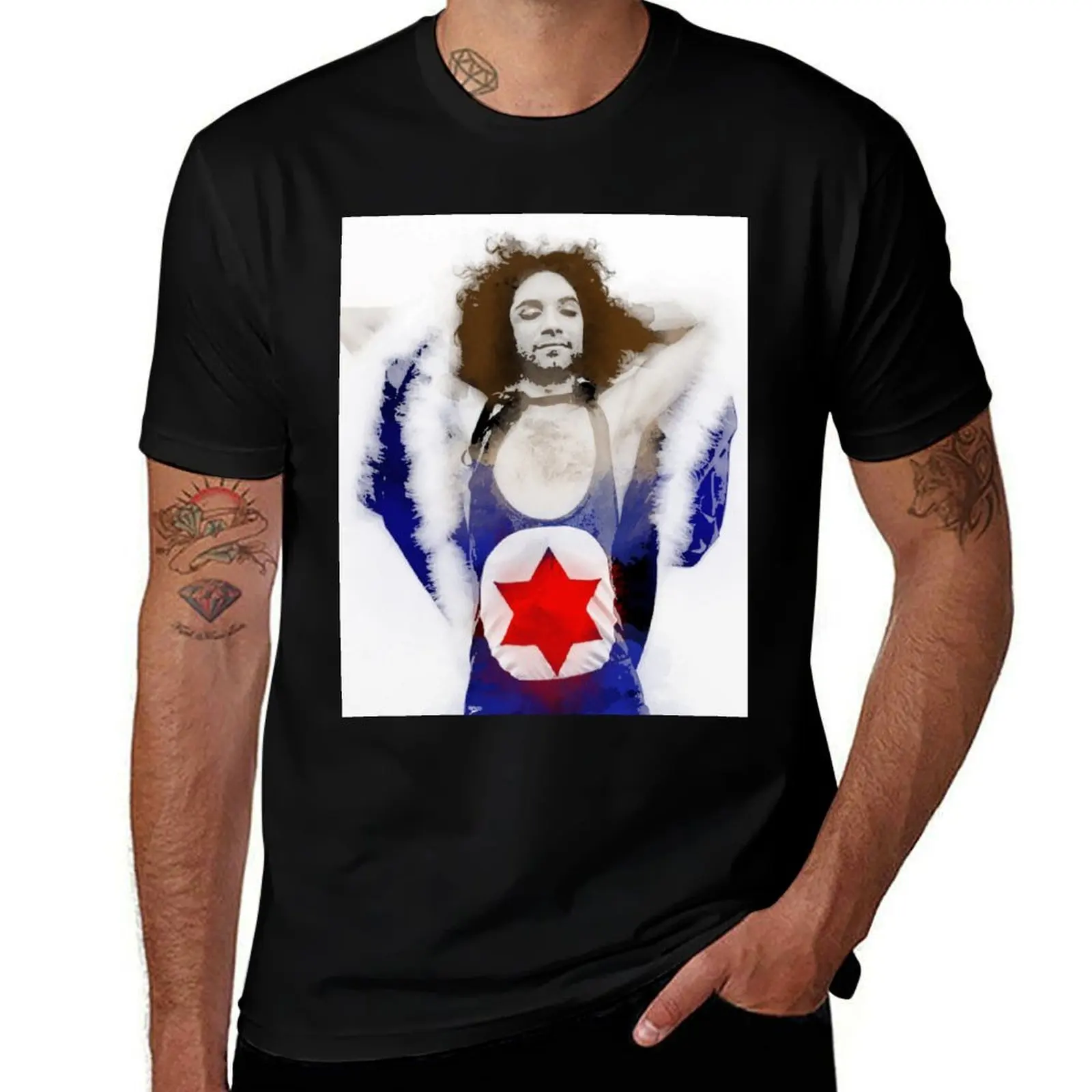 Футболка Danny Sexbang с акварельным принтом, больших размеров, базовая модель с коротким рукавом.