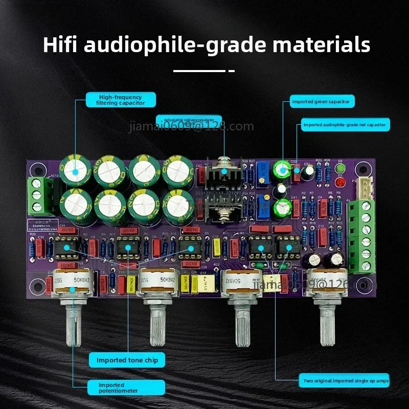 Eternal Sound C3 HIFI Audiophile Preamplifier Tone Board Front Panel Audio Preamp Module