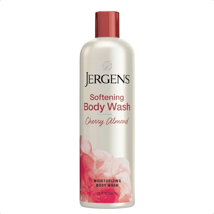 

Jergens Softening Cherry Almond Body Wash Daily Moisturizing Skin Cleanser Infused with Cherry Almond Oil pH Balanced Paraben F