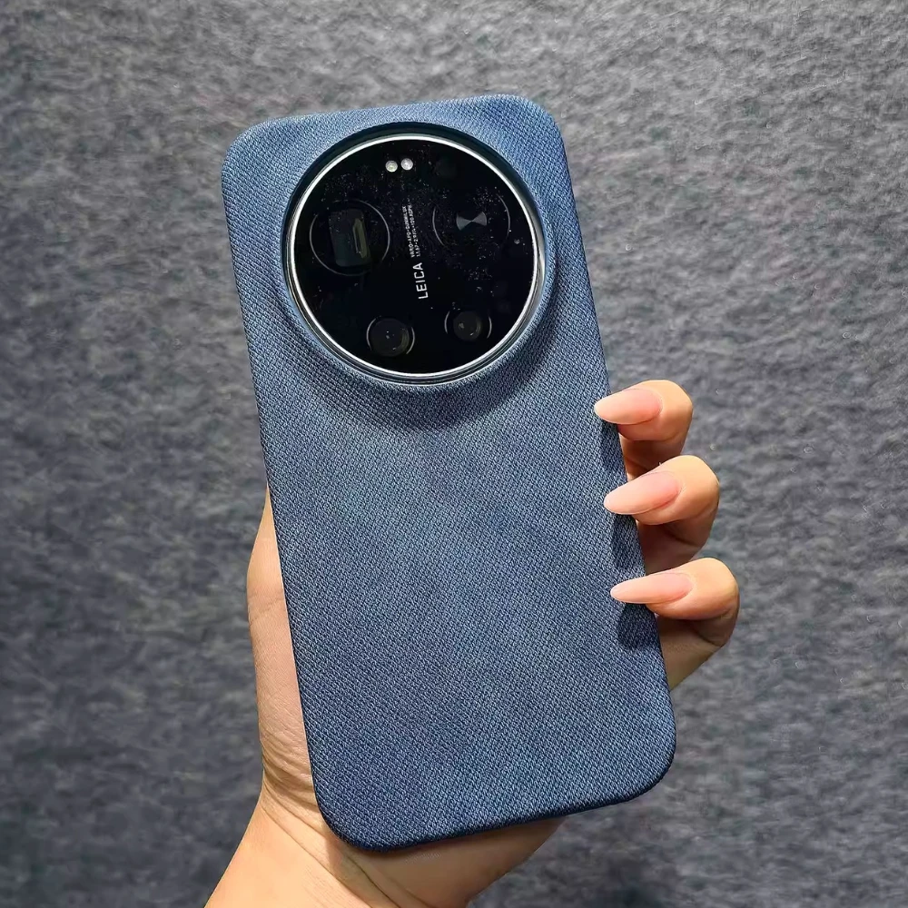 For Xiaomi 17Ultra Case Hard PC Denim texture Non-slip Anti 