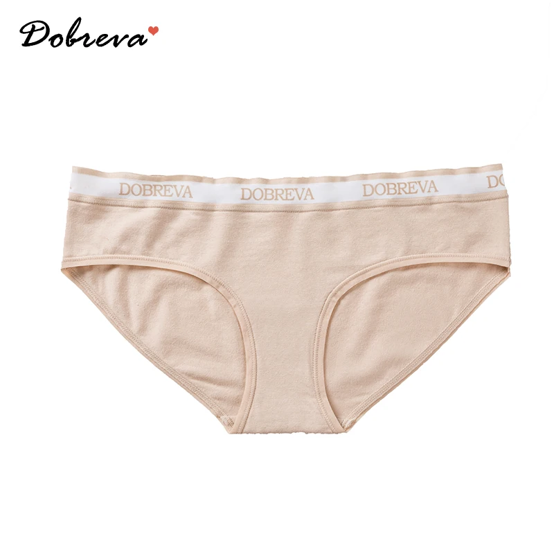 DOBREVA Women\'s Cotton Low Rise Hipster Brief Panties Soft Full Back Coverage Underwear Black Beige White