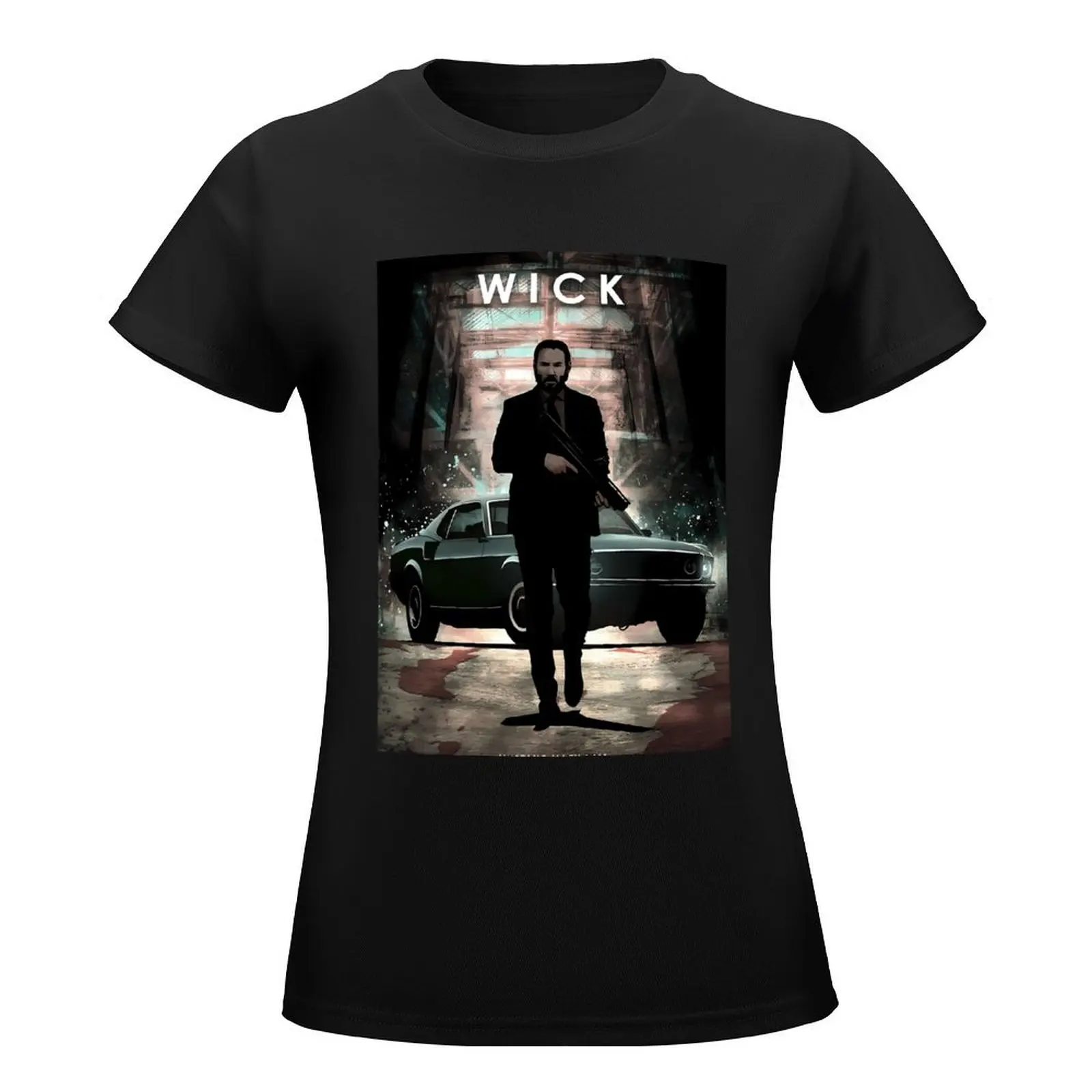 John Wick T-Shirt heavyweights animal prinfor black t-shirts for Women