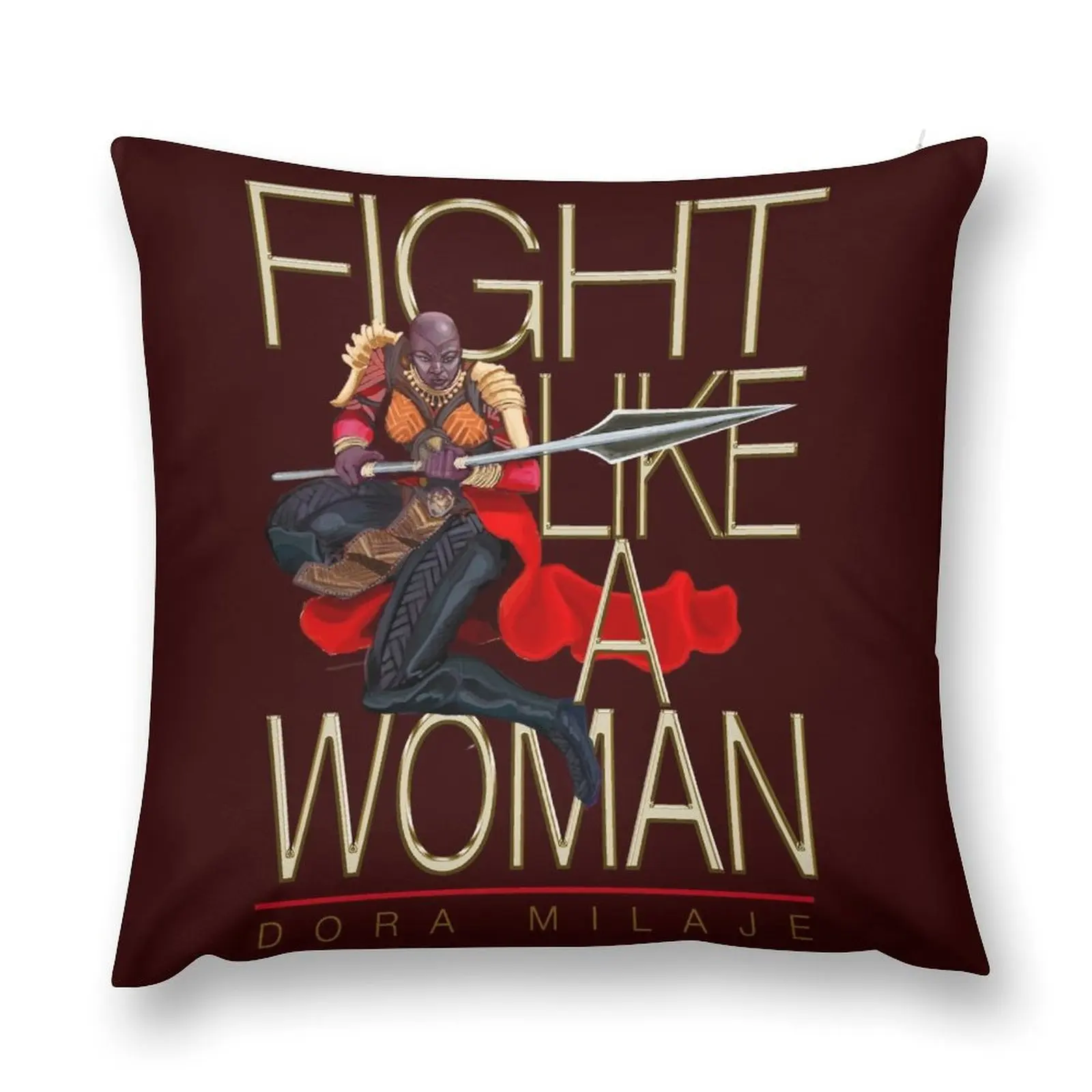 Dora Milaje - Fight Like a Woman! Throw Pillow Sofa Decorative Covers home decor items pillow