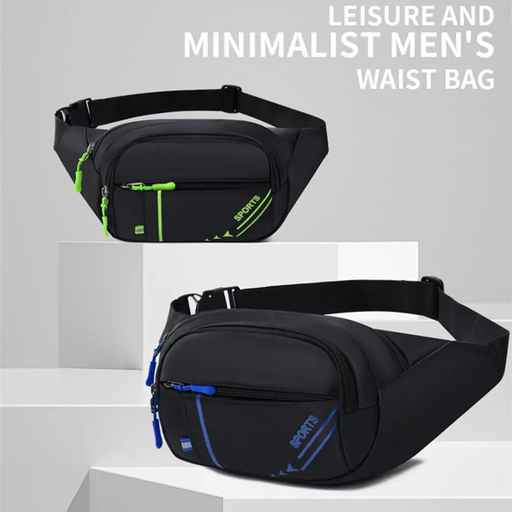 Anti-theft Men Waist Bag Fanny Pack Close Fitting Waist Bags Sports Waist Bags Waterproof Multi-layer Mobile Phone Waist Pack