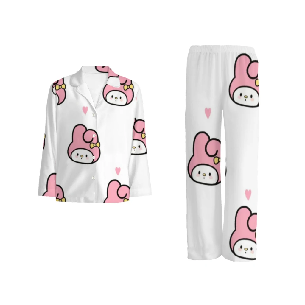 

Sanrio pajama set featuring a comfortable button-up top and elastic pants for both men and women.