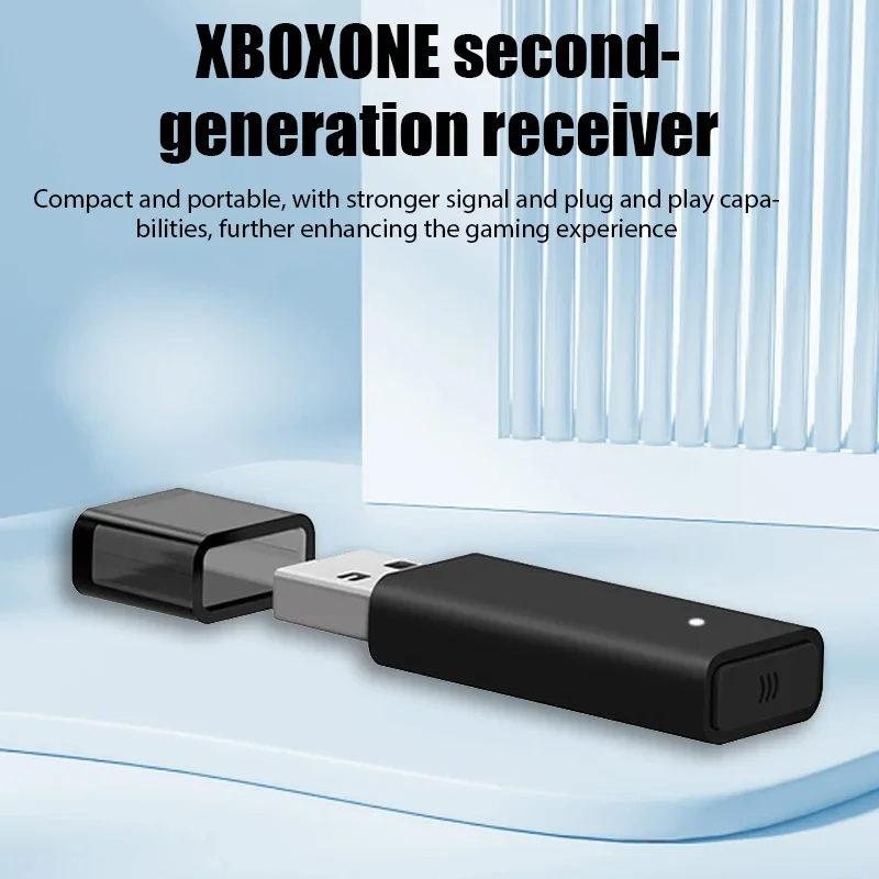 For Xbox One USB Receiver 2nd Generation Controller PC Wireless Adapter for Windows7/8/10 Laptops Wireless Controller Adapter