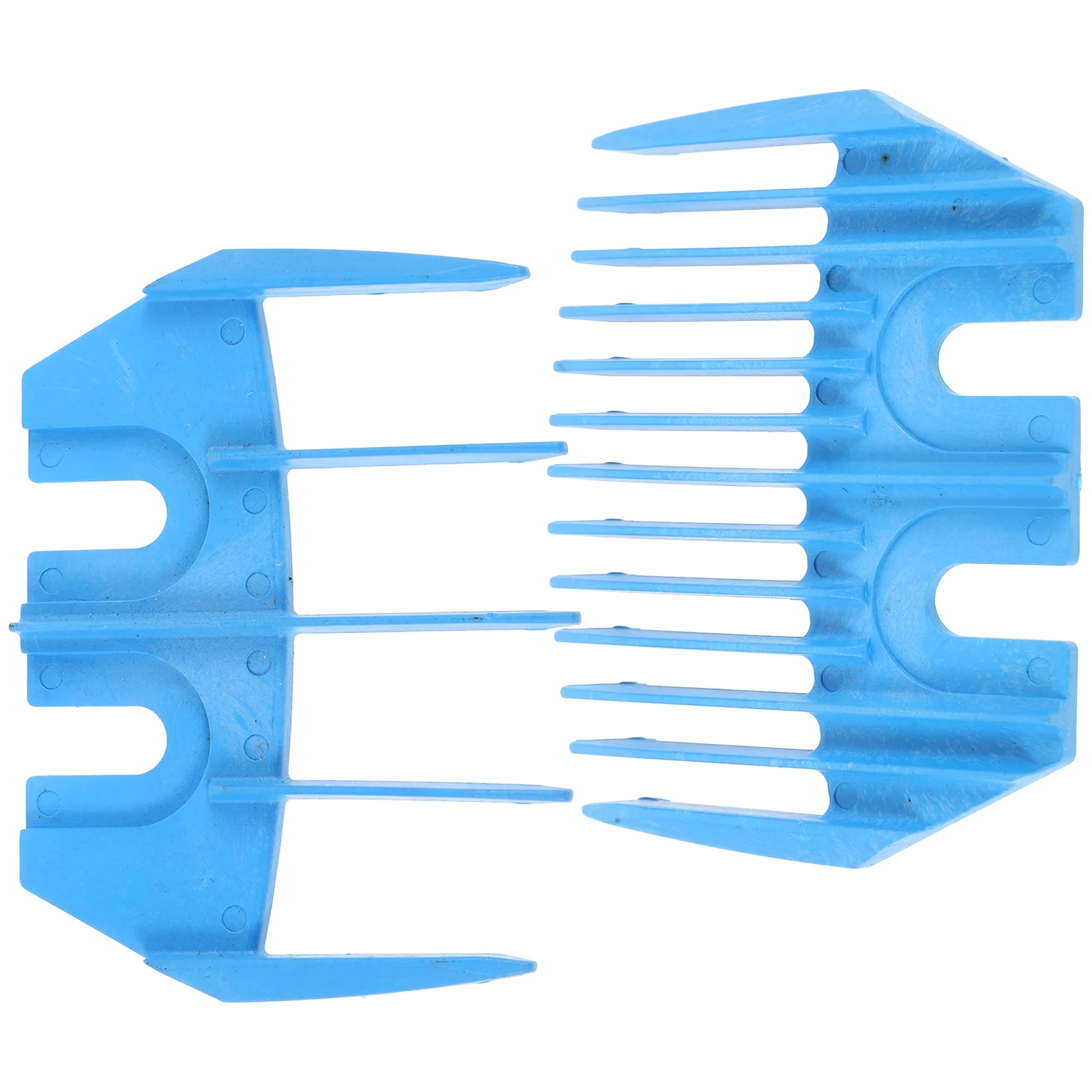 2 Pcs 전기 양모 가위 트리머 부착 면도기 가이드 양 플라스틱 보호 가위 액세서리 5 치아 13 치아