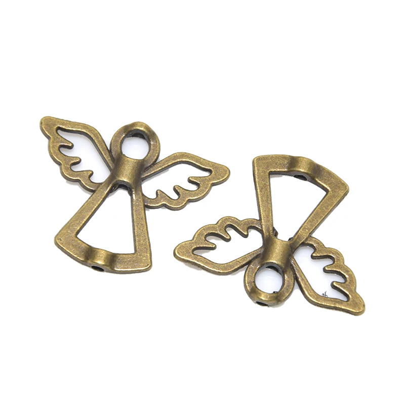 10pcs 5 Color Fairy Angel Frame Charm Alloy Metal Spacer Beads For DIY Bracelet Jewelry Accessories Making
