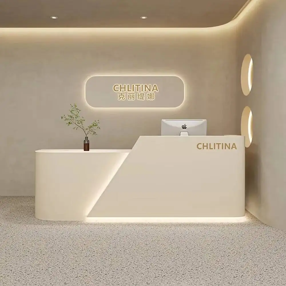 

Элегантная модная барная стойка, современная элегантная простая уникальная стойка регистрации, деликатесная роскошная коммерческая мебель Mostrador